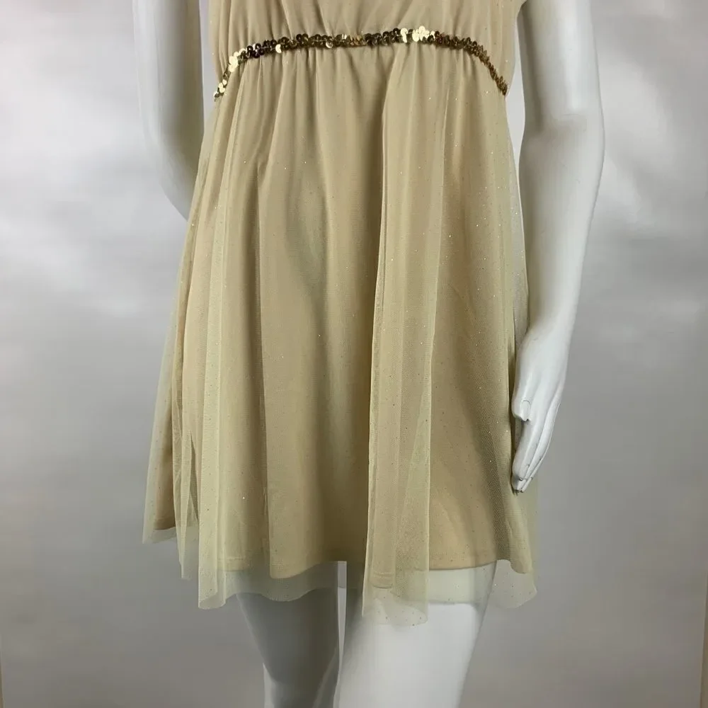 3For$20 Tital Girl XXL 20 1/2 Plus Gold Dress